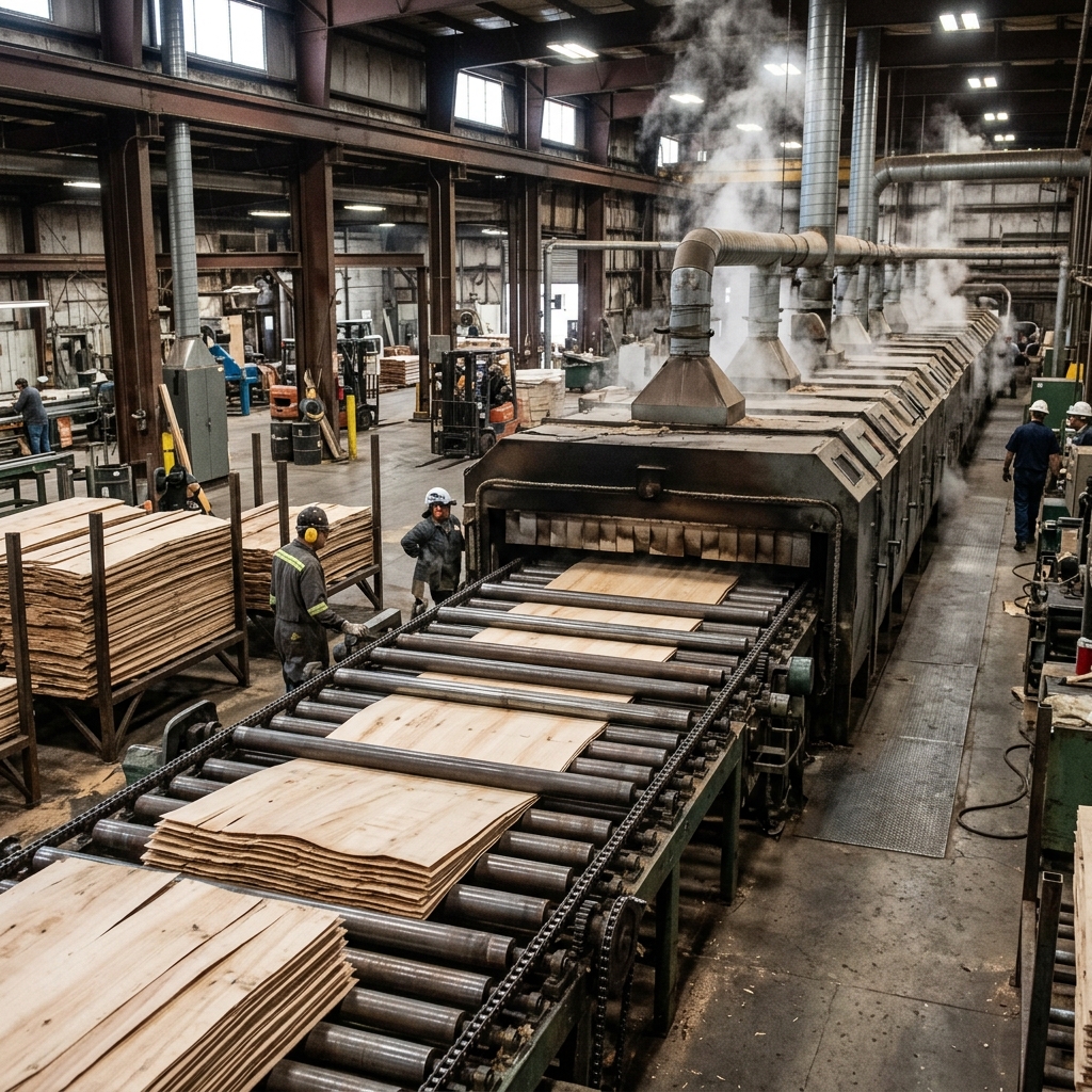 Veneer drying process